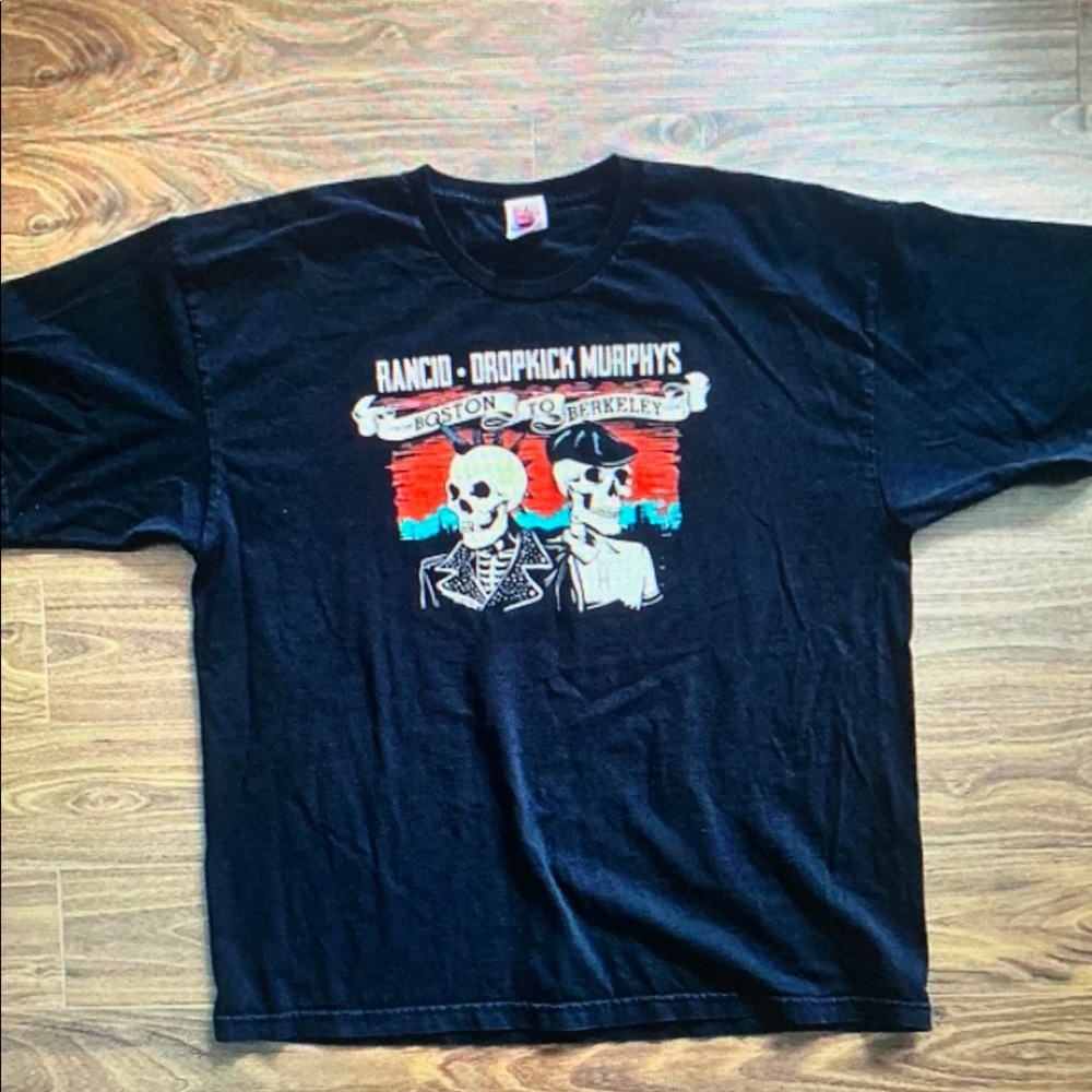 Black Rancid Dropkick Murphys Graphic T-Shirt